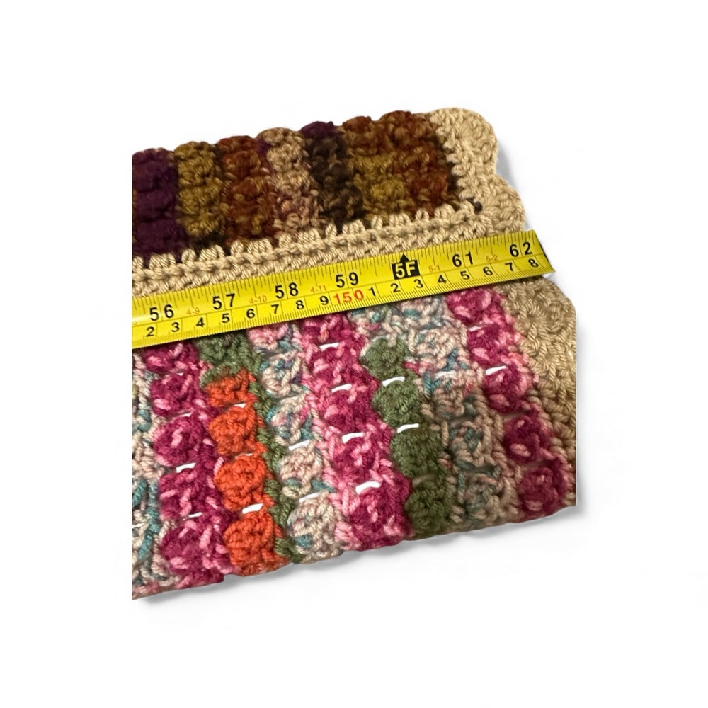 New, unused Handmade Crocheted Patchwork Throw Blanket - Picture 5 of 13